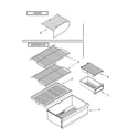 Whirlpool ET4WSKXST00 shelf parts, optional parts (not included) diagram