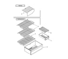 Whirlpool ET4WSKXSQ00 shelf parts, optional parts (not included) diagram