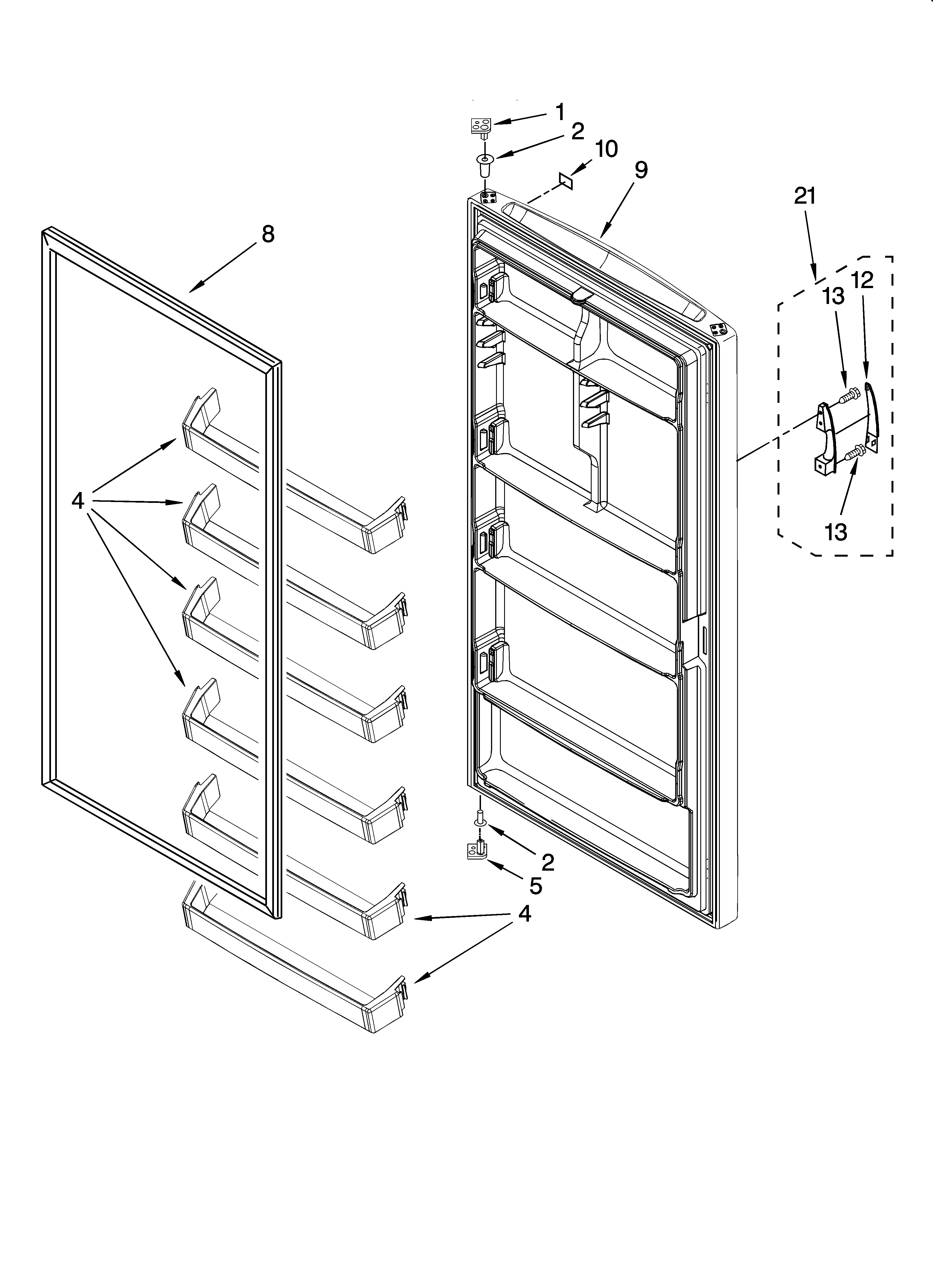DOOR PARTS, OPTIONAL PARTS (NOT INCLUDED)
