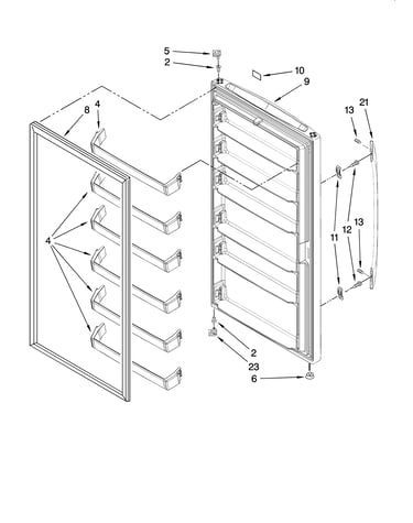 Door parts, optional parts (not included)