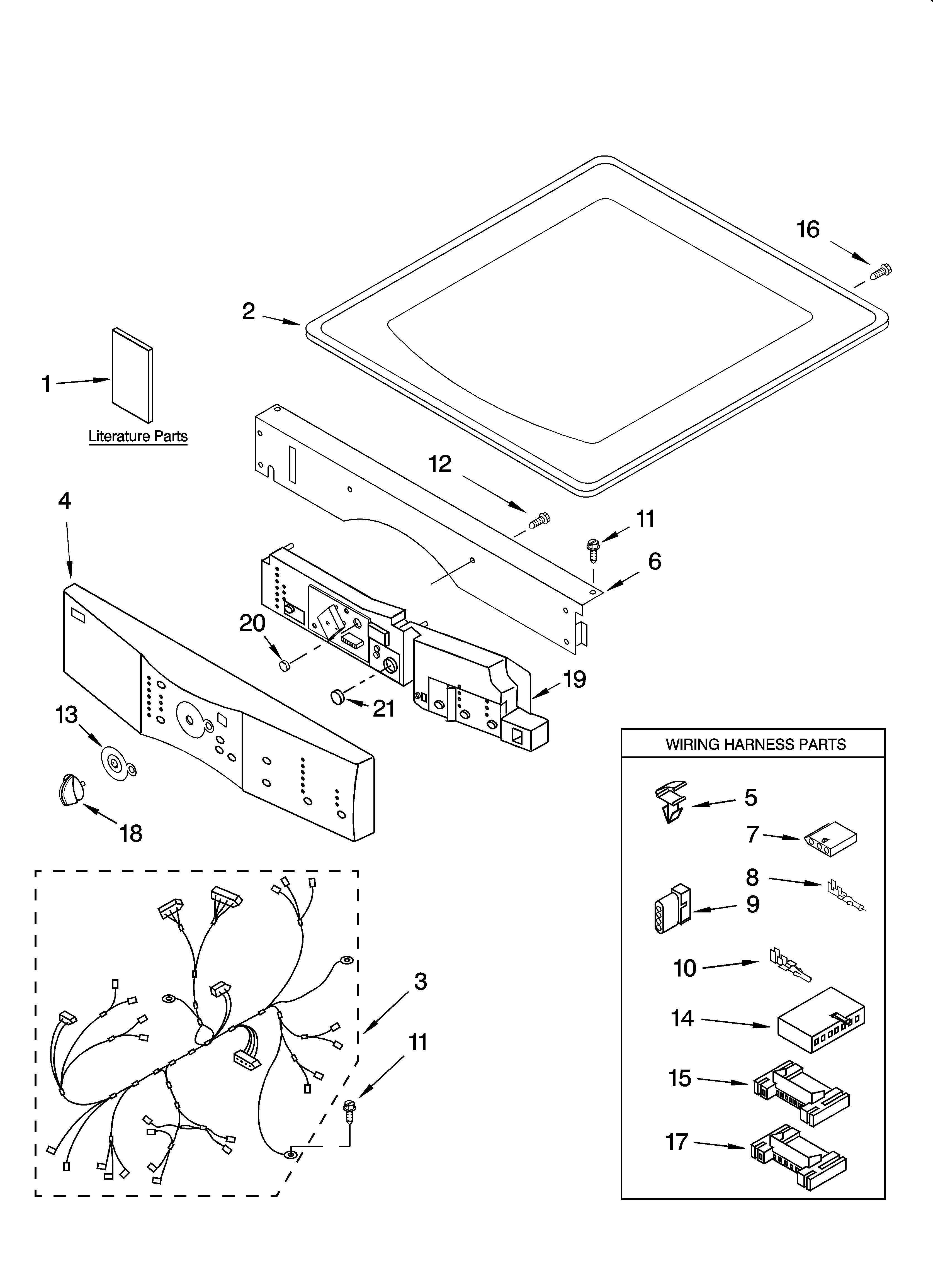 Top and console parts