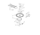 Whirlpool GH4184XSB0 magnetron and turntable parts diagram