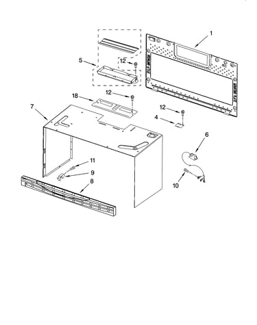 Cabinet and installation parts