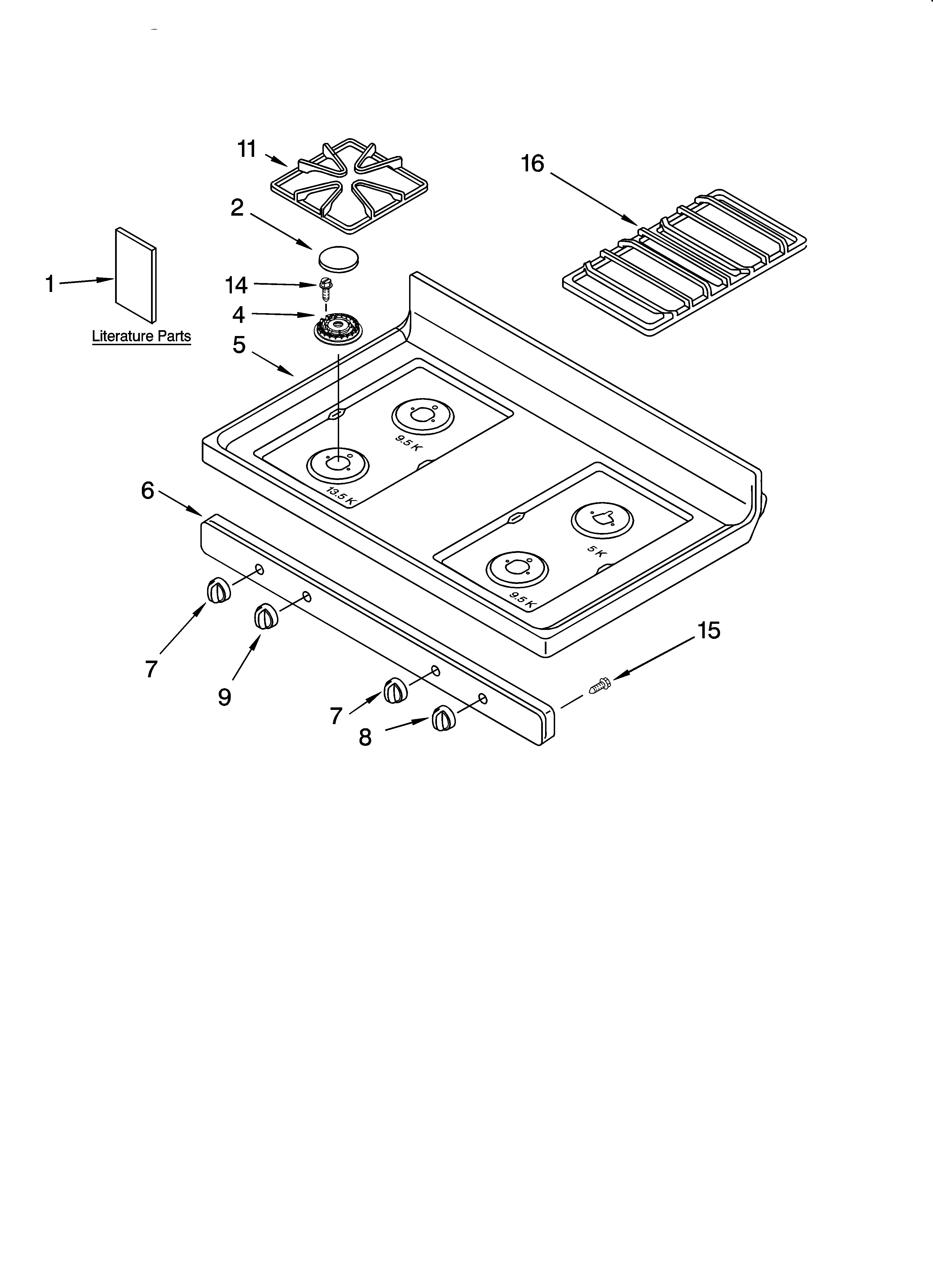 Cooktop parts