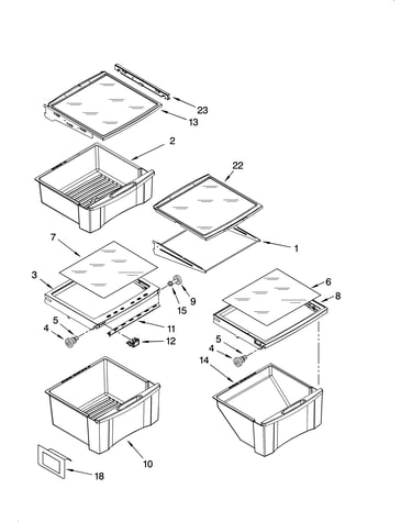 Refrigerator shelf parts