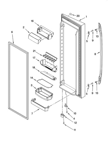 Refrigerator door parts