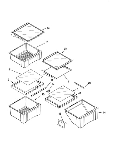 Refrigerator shelf parts