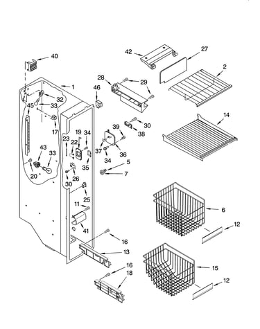 Freezer liner parts