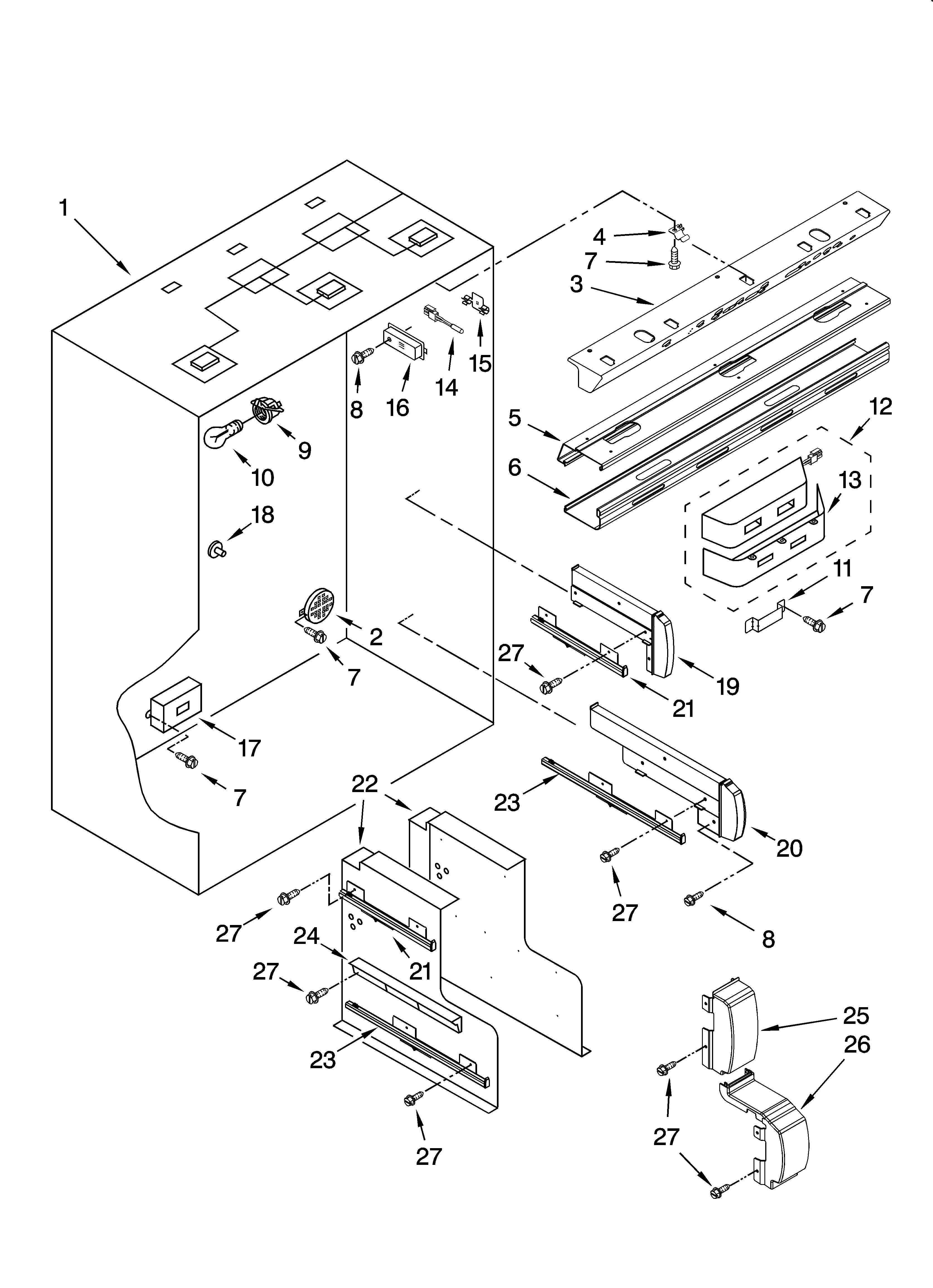 Refrigerator liner parts