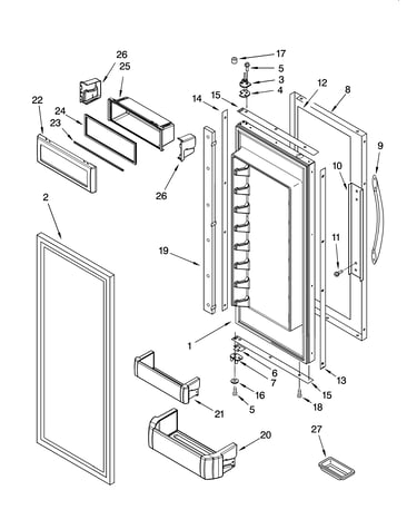 Refrigerator door parts