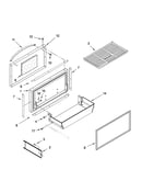Freezer door and basket parts