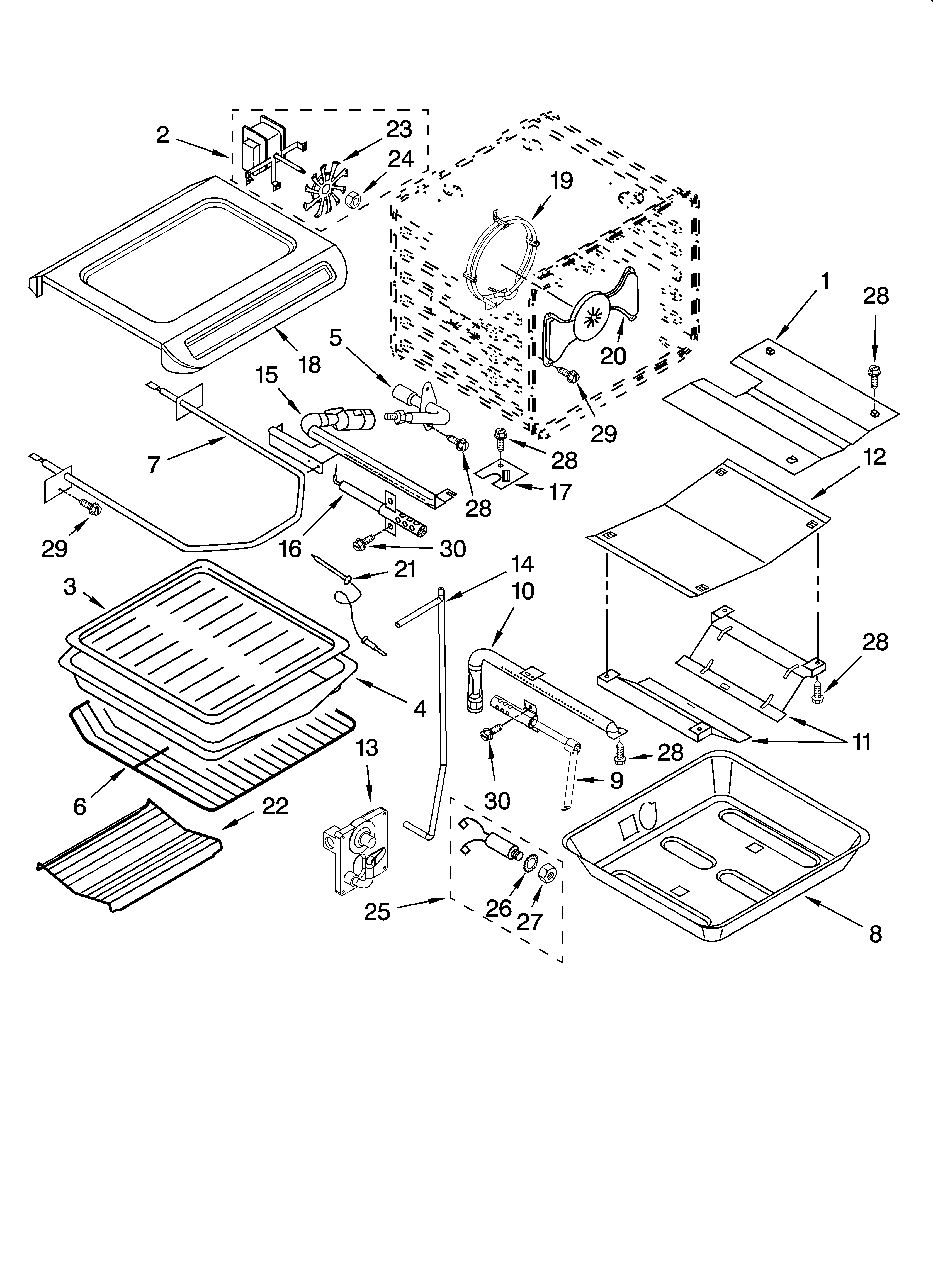 Internal oven parts