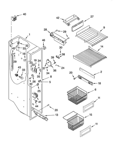 Freezer liner parts