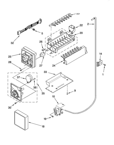 Icemaker parts, optional parts (not included)