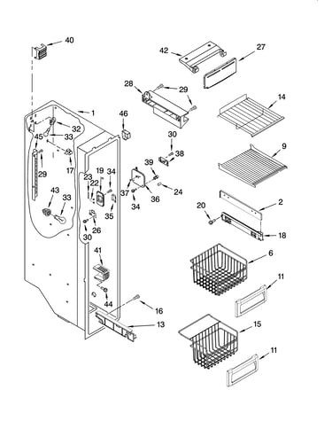 Freezer liner parts