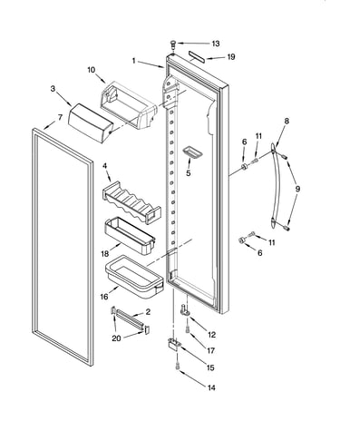 Refrigerator door parts