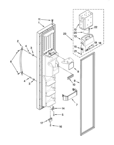 Freezer door parts