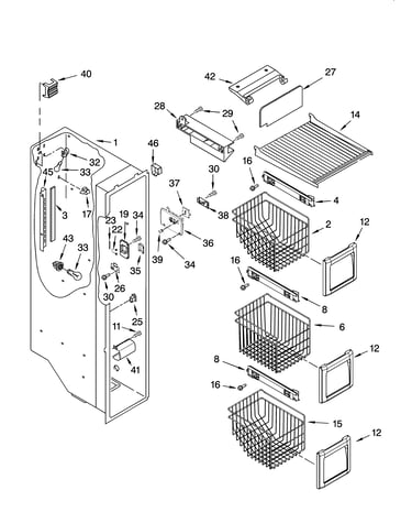 Freezer liner parts