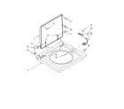 Whirlpool LTE5243DT5 washer top and lid parts diagram