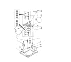 Whirlpool LTE5243DT5 machine base parts diagram