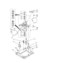 Whirlpool LTE5243DQ5 machine base parts diagram