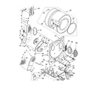 Whirlpool LTE5243DT6 dryer bulkhead parts diagram