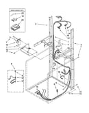 Dryer support and washer harness parts