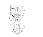 Whirlpool LTG5243DT5 machine base parts diagram