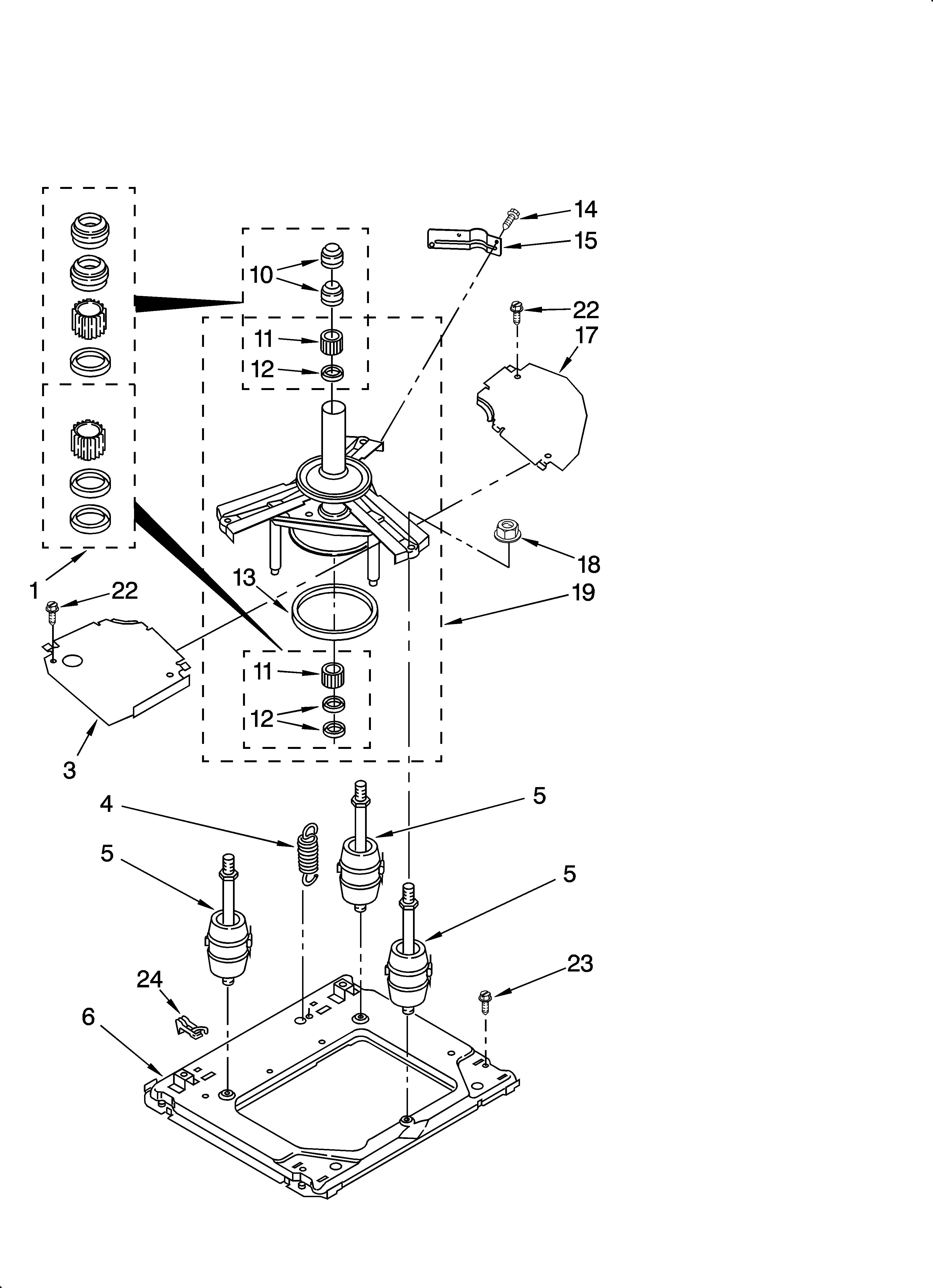 Machine base parts