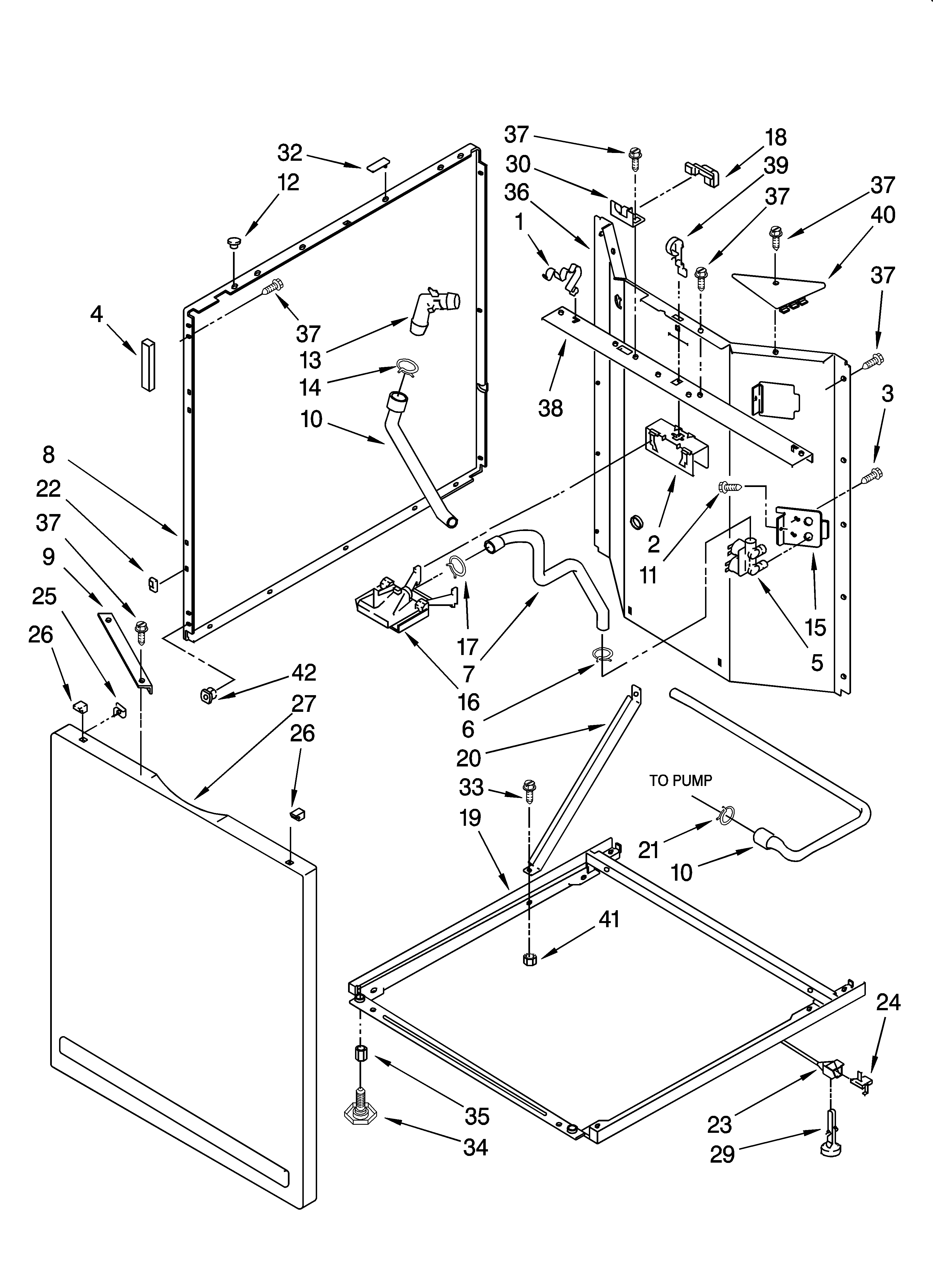Washer cabinet parts