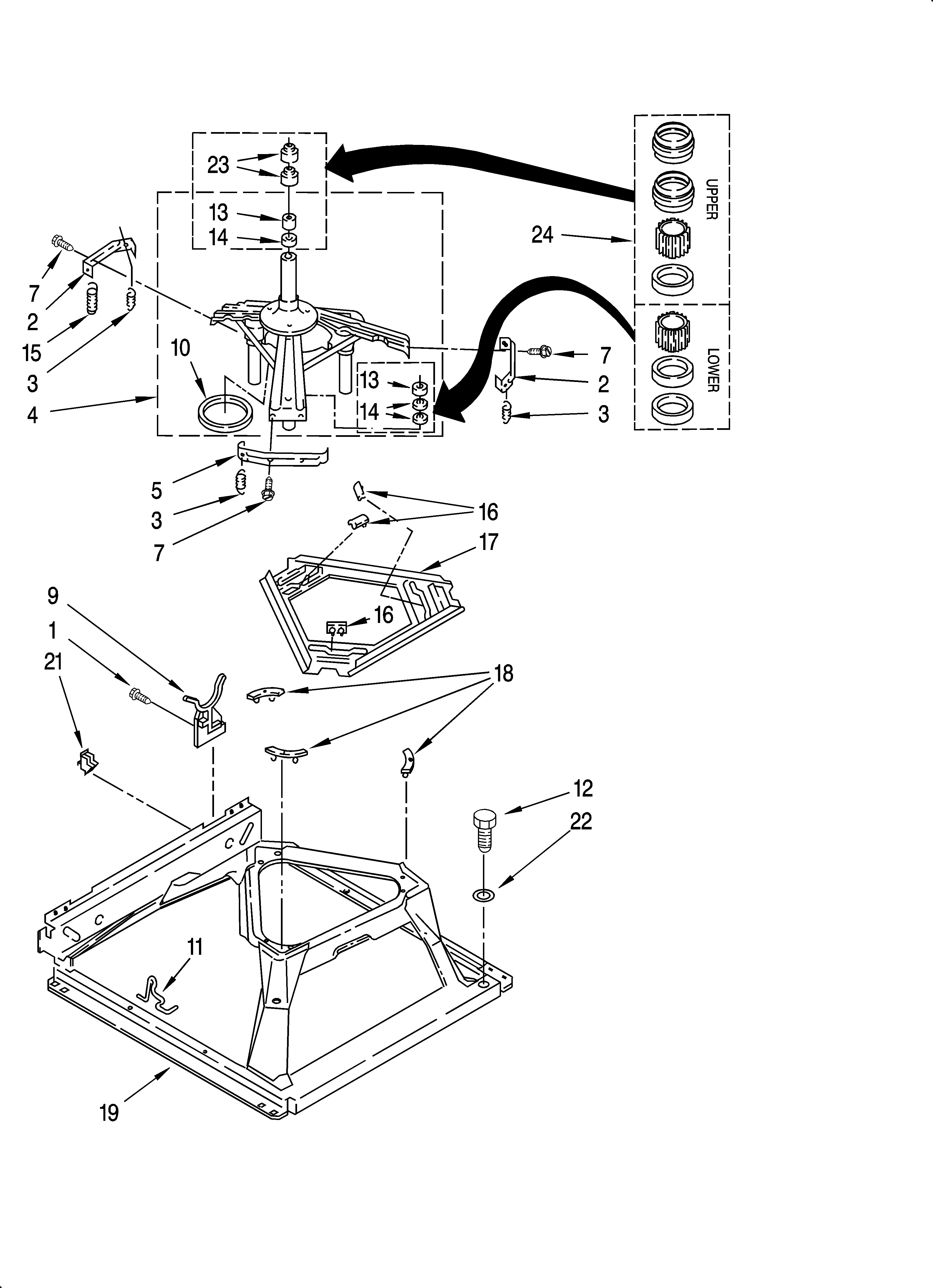 Machine base parts