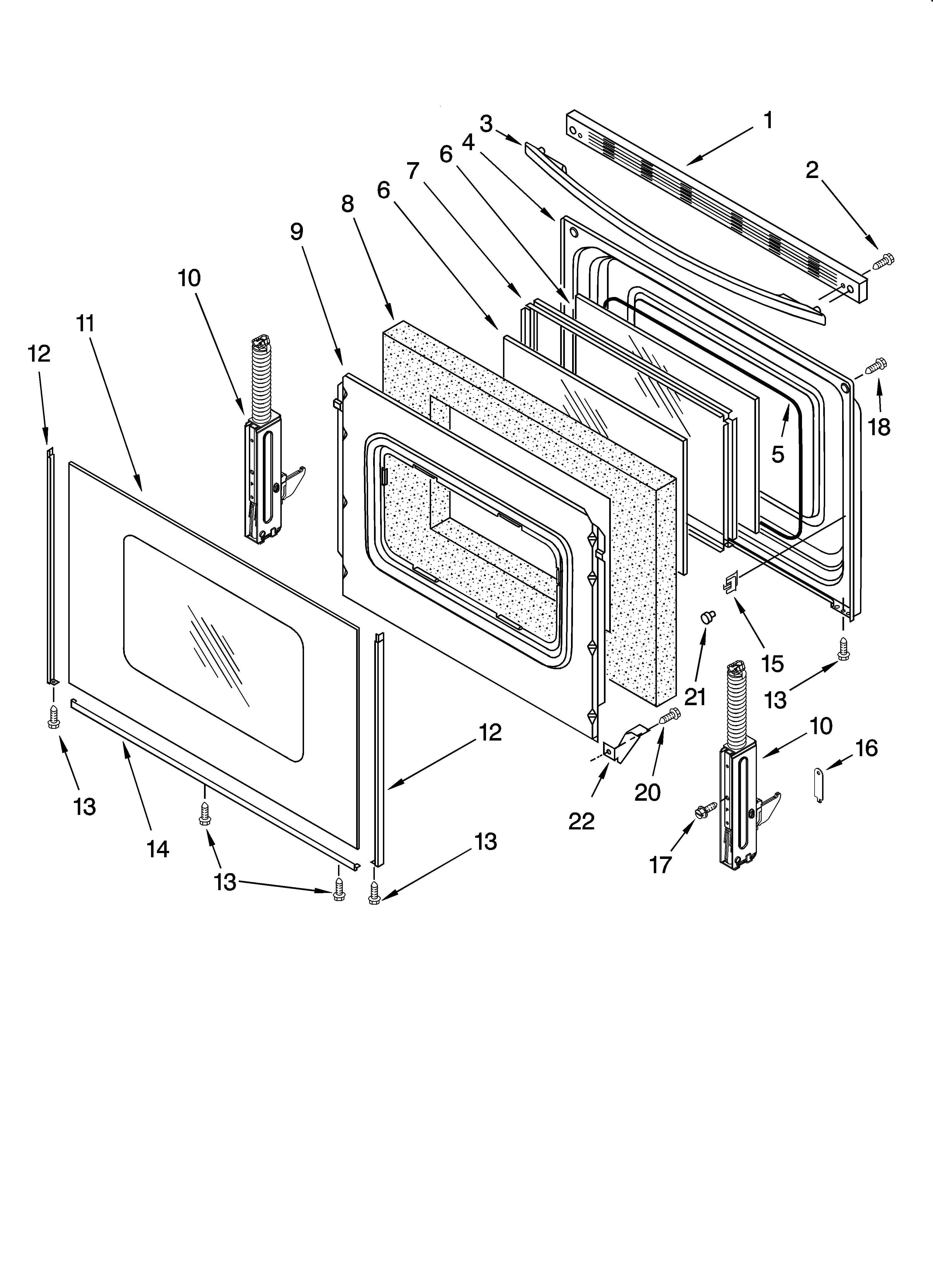 Door parts, optional parts (not included)