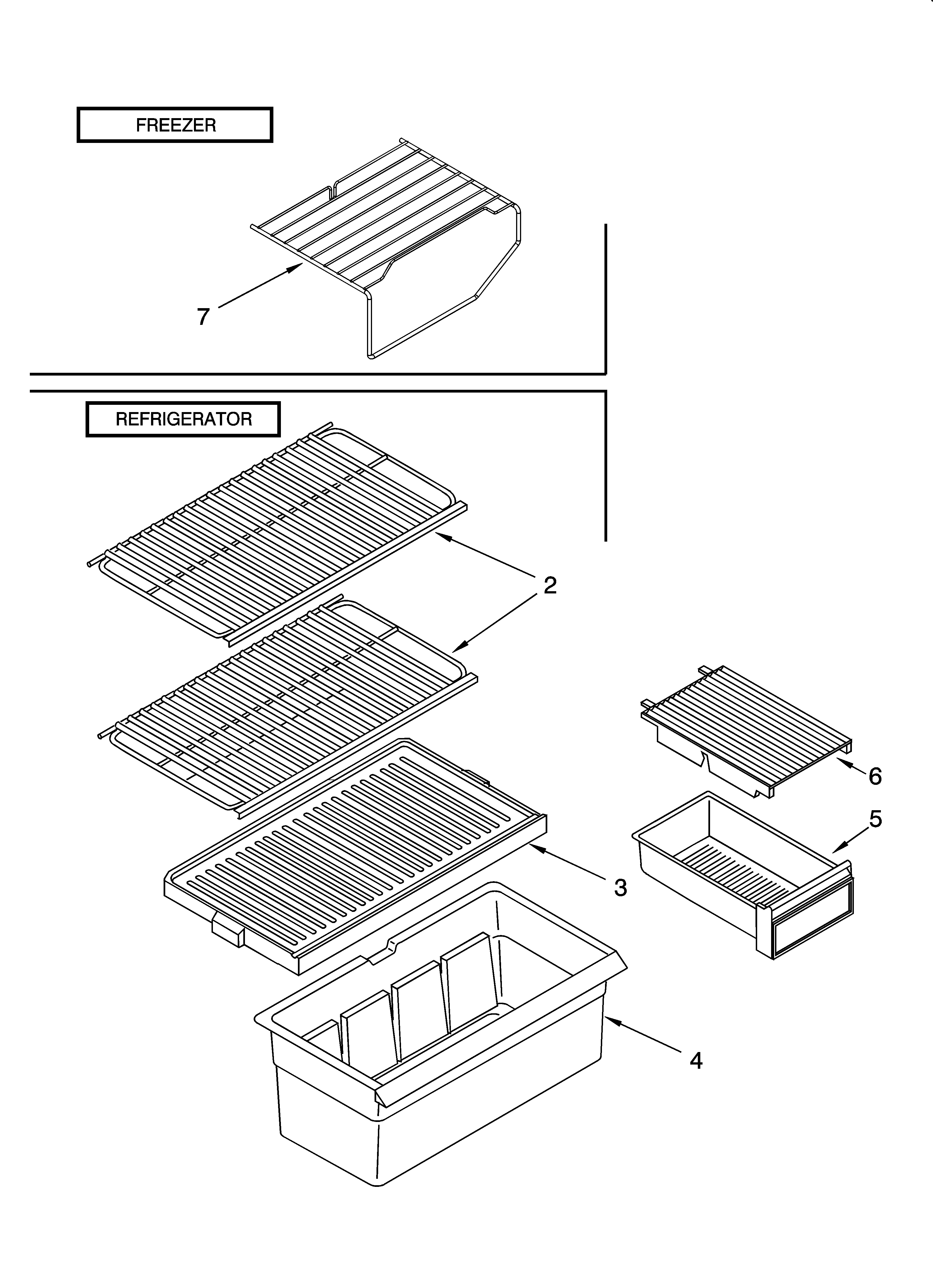 Shelf parts, optional parts