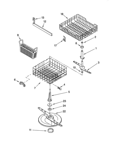 Dishrack parts, optional parts (not included)