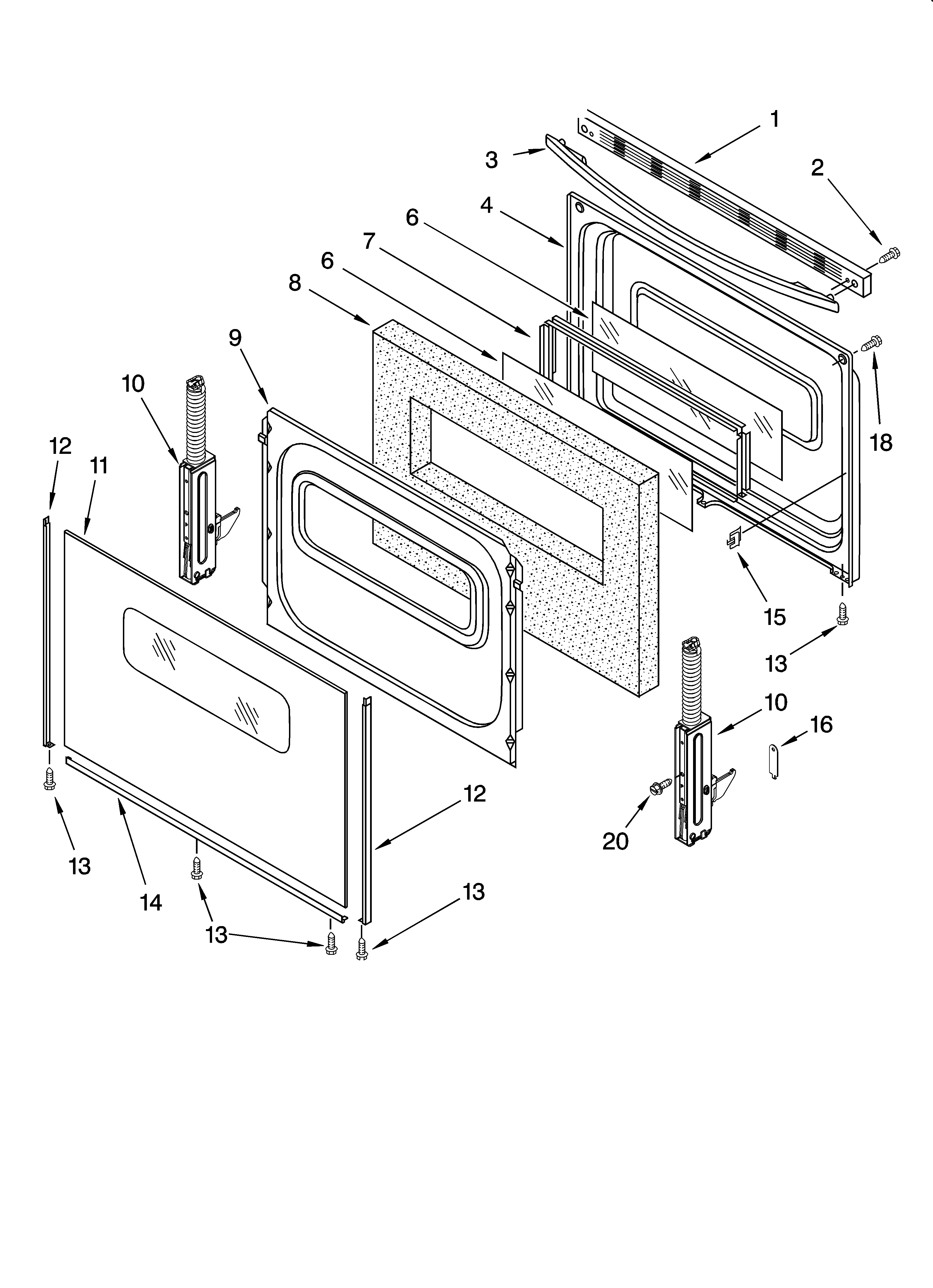 Door parts, optional parts (not included)