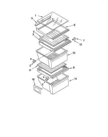 Refrigerator shelf parts