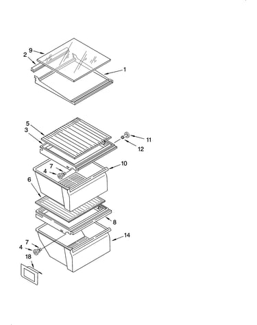 Refrigerator shelf parts