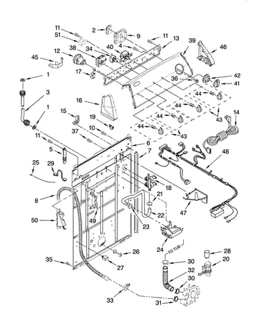 Controls and rear panel parts