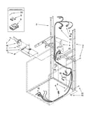Dryer support and washer harness parts