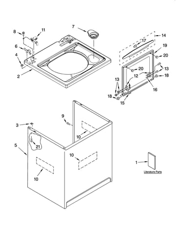 Top and cabinet parts