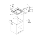 Whirlpool 3RLSQ8000JQ4 top and cabinet parts diagram