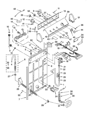 Controls and rear panel parts
