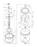 Agitator, basket and tub parts