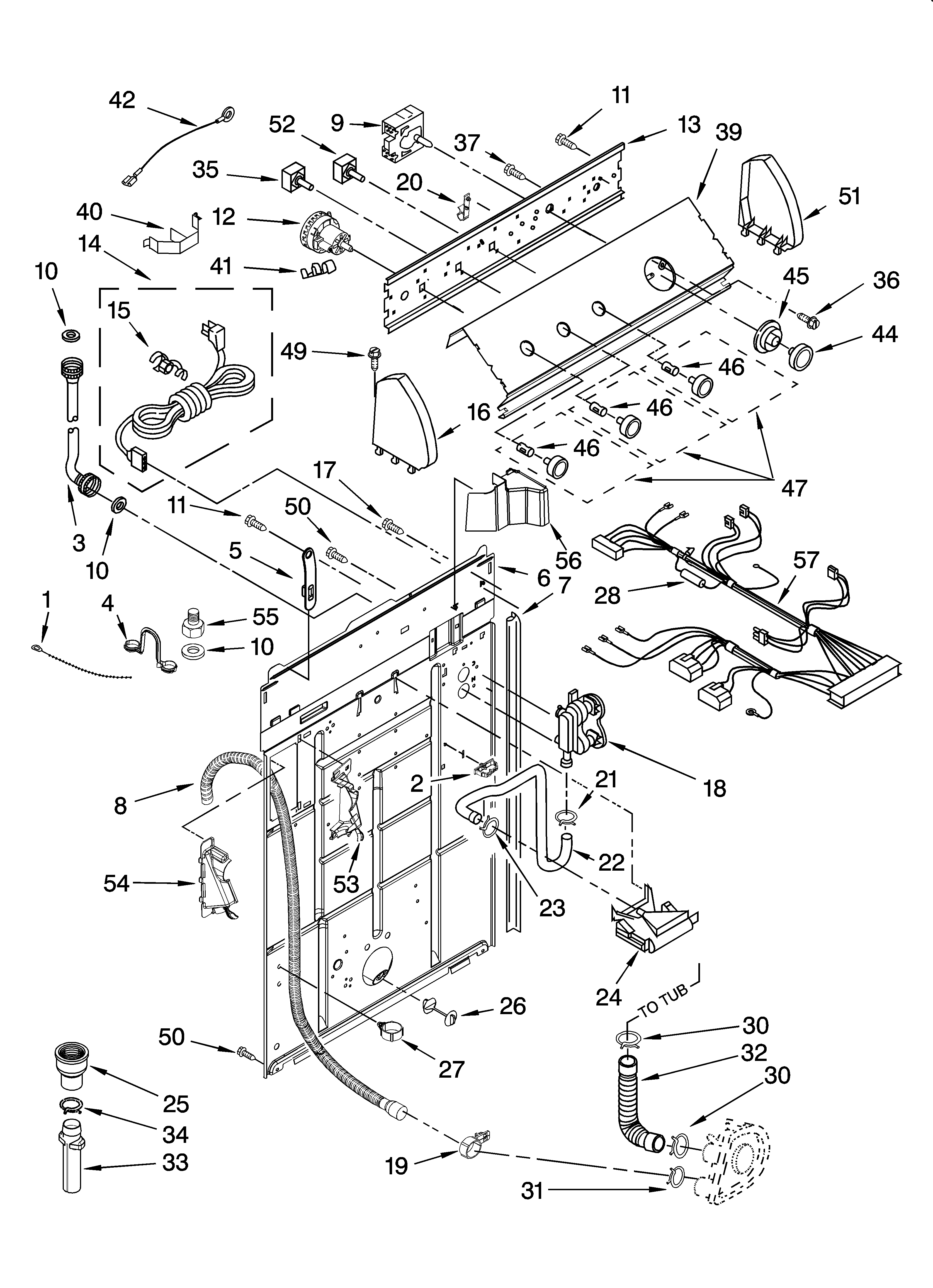 Controls and rear panel parts
