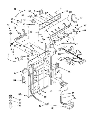 Controls and rear panel parts