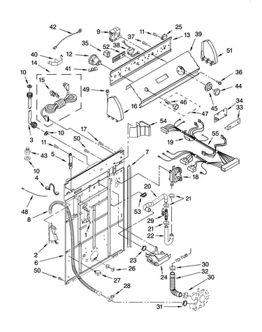 Controls and rear panel parts