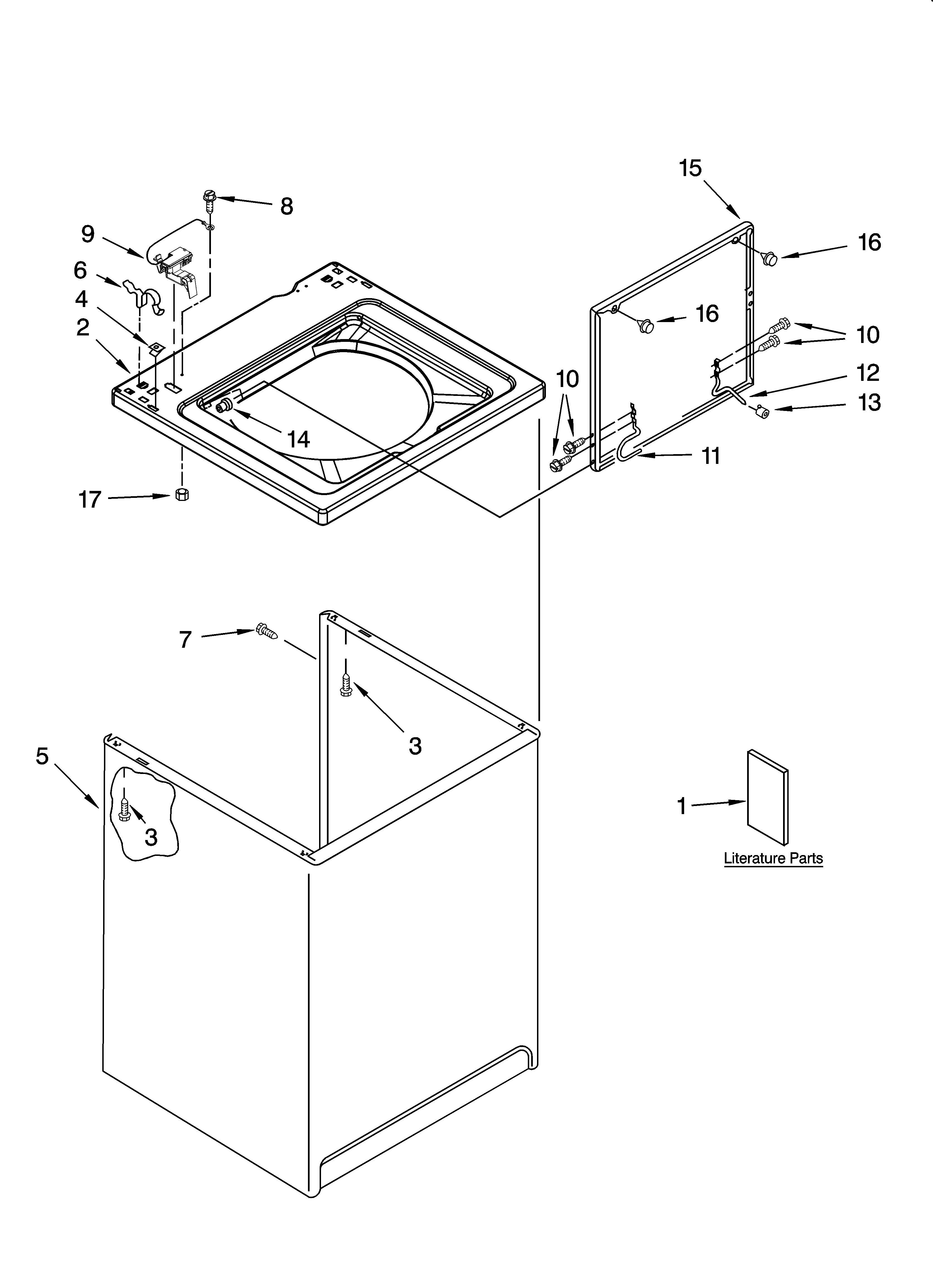 Top and cabinet parts