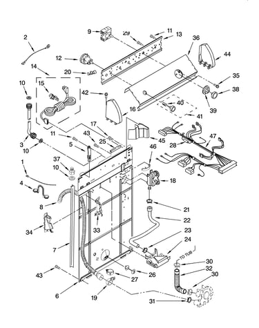 Controls and rear panel parts