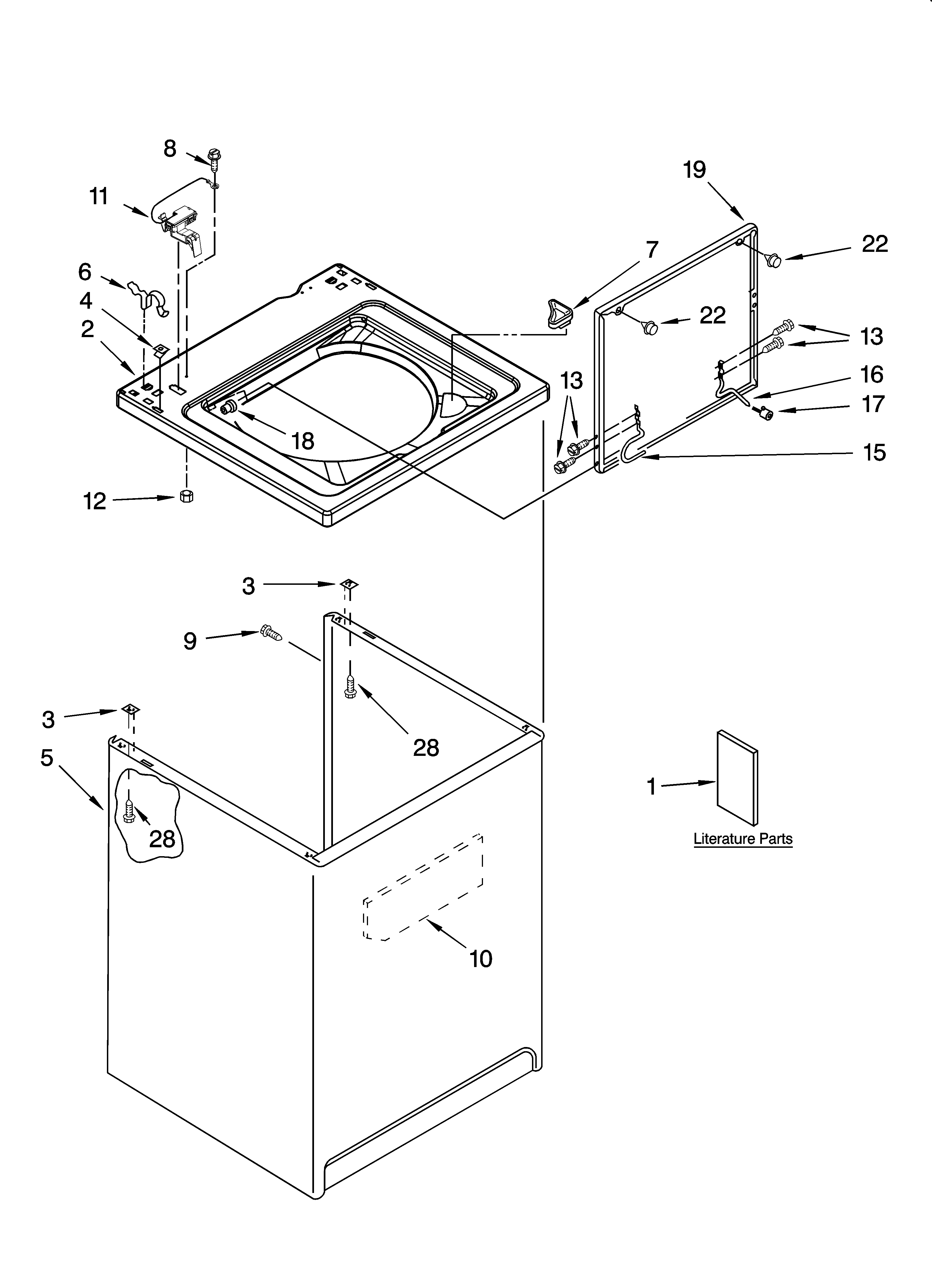 TOP AND CABINET PARTS