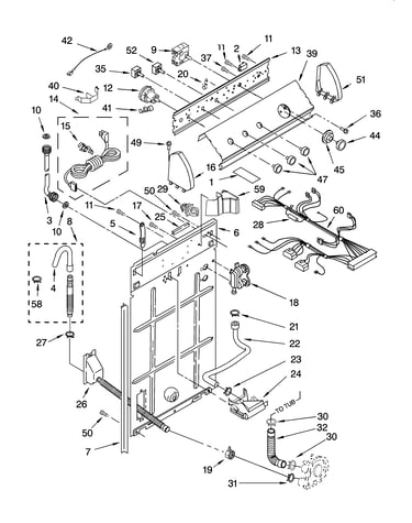 Controls and rear panel parts